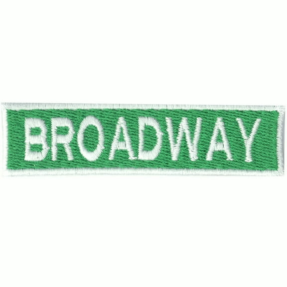 Broadway Street Sign Box Logo Embroidered Iron on Patch