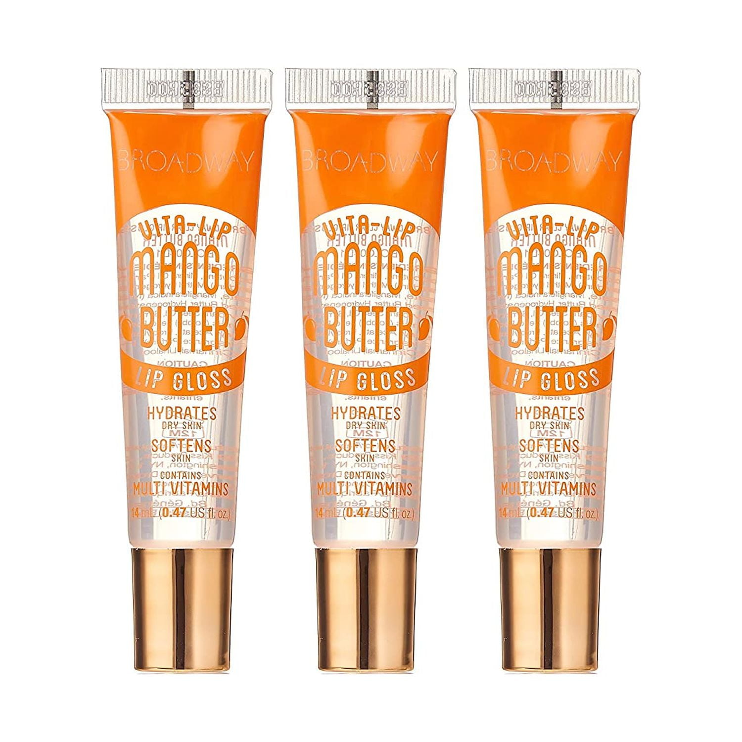 Broadway Vita Lip Gloss 3 Piece (Mango)