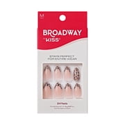 Broadway by Kiss Press On Nails Almond,  Takedown , Brown, Medium, 24 Count