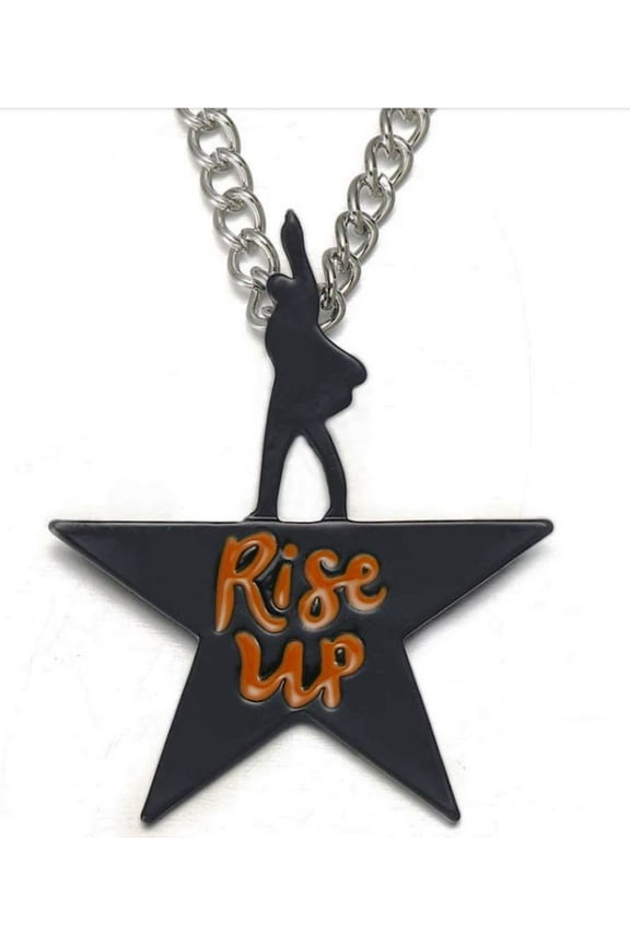 Broadway's Hamilton Rise Up Star Logo Metal Pendant Necklace