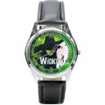 thumbnail image 1 of Broadway's Wicked Logo Black Leather Band Wrist Watch, 1 of 1