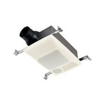 Broan 100HL Bathroom Fan, 100 CFM for 4" Ducts w/100W Max Incandescent Light (Not Included) & Heater - White