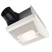 Ceiling Bathroom Exhaust Fan With Light - 110 CFM, 4 In Duct Dia., 120V AC