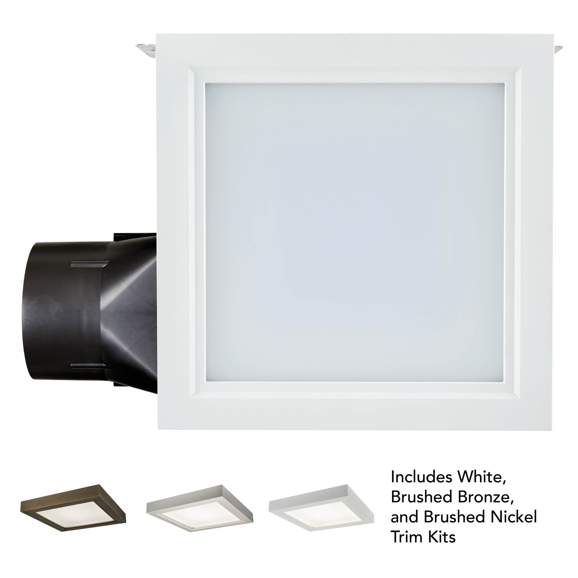 Broan 110 CFM Decorative Bathroom Exhaust Fan with LED Light and Easy  Change Trim Kit, ENERGY STAR - Walmart.com