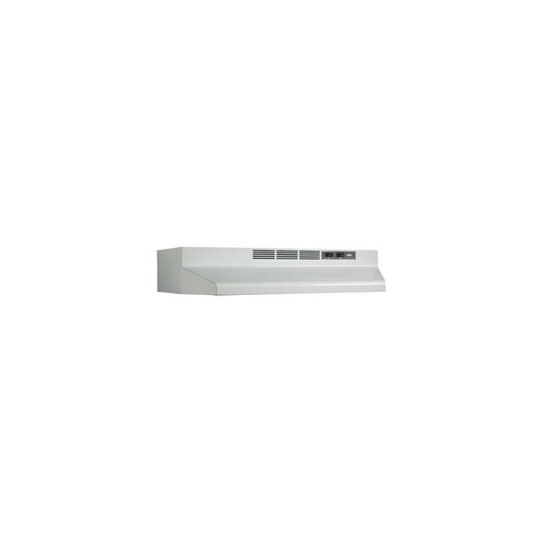 Broan 24Inch Ductless Range Hood, White