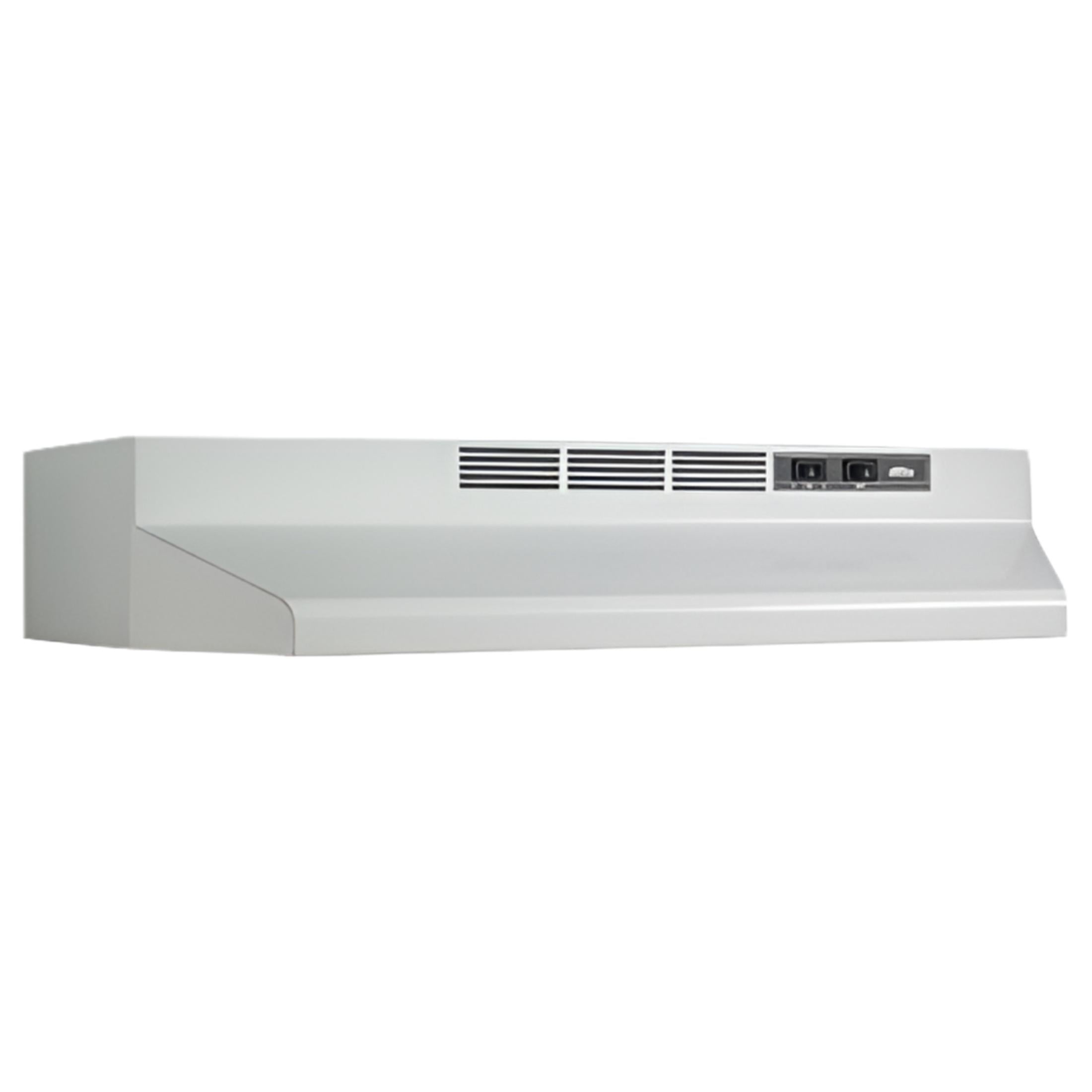 Broan 24" White Steel Ductless Under Cabinet Range Hood