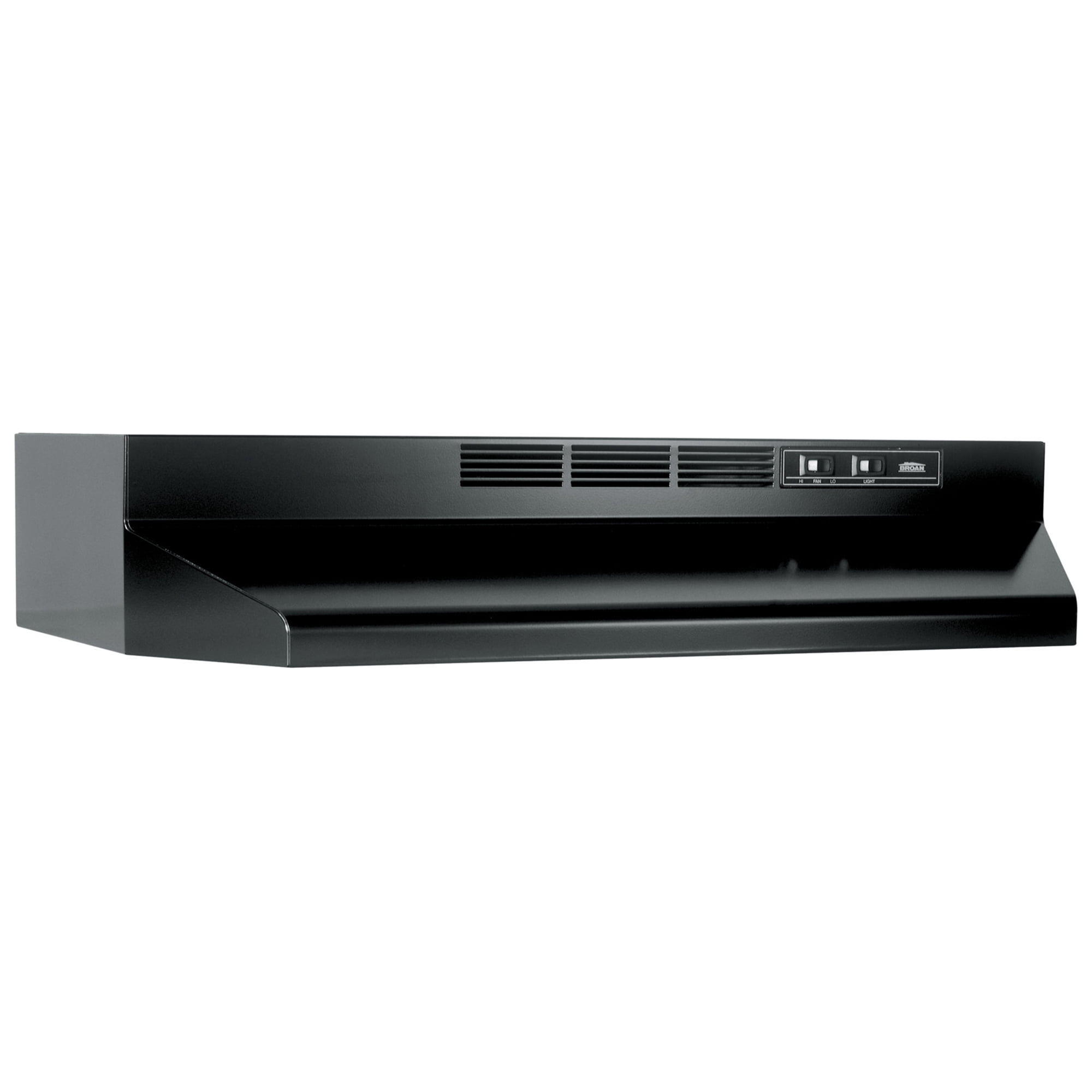 Broan 30-Inch 2-Speed Under-Cabinet Non-Ducted Range Hood, Black