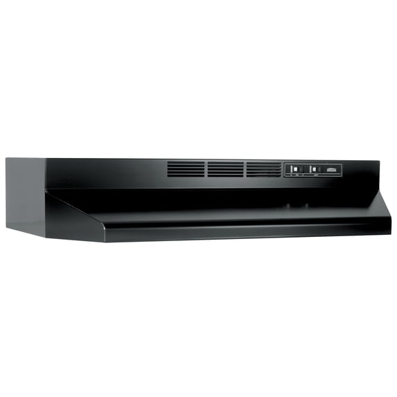 Broan 30-Inch 2-Speed Under-Cabinet Non-Ducted Range Hood, Black