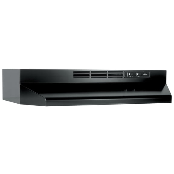Broan 30-Inch 2-Speed Under-Cabinet Non-Ducted Range Hood, Black