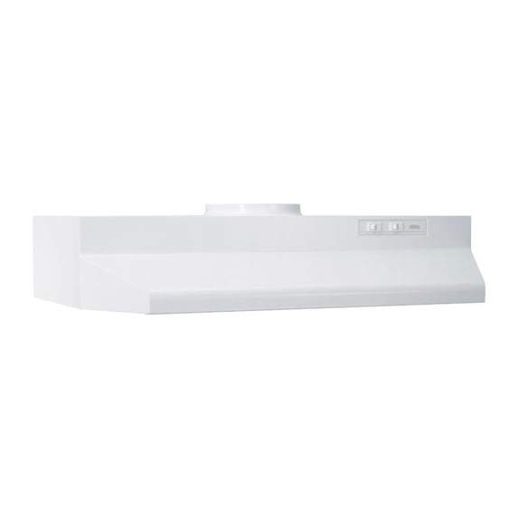 Broan 30-Inch 2-Speed Under-Cabinet Round Range Hood, White, 190 Cfm