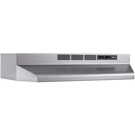 Broan 30" Range Hood, Non-ducted, 2-Speed Rocker, Light with Print Guard