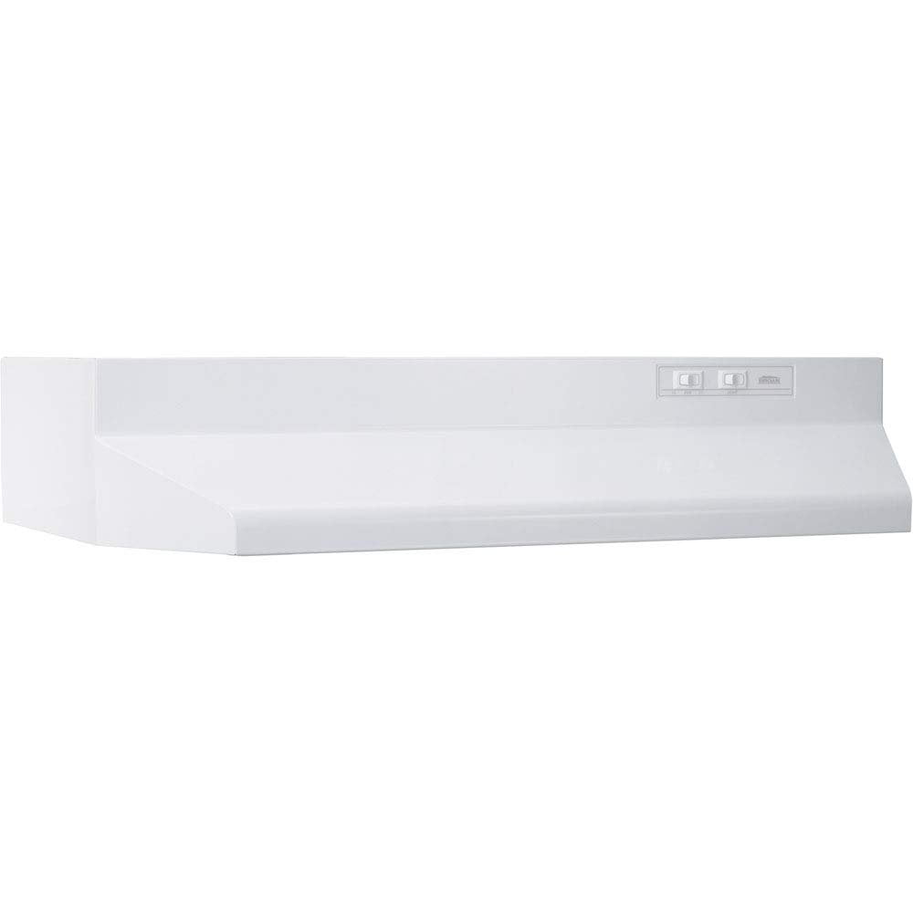 Broan 403001 30" Ducted Range Hood, White 160 CFM