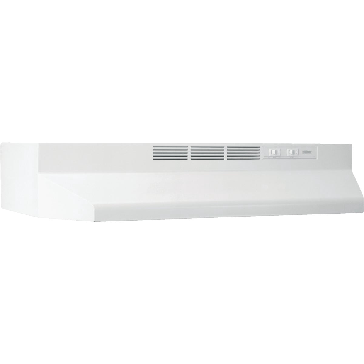 Broan-NuTone Broan 412401 ADA Capable Non-Ducted Under-Cabinet Range Hood, 24-Inch, White — ADA-Compliant Wall-Mount, Concealed-Screw Install