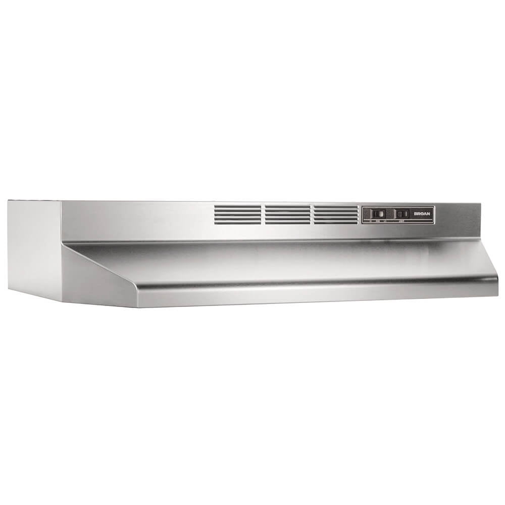 Broan 30" Stainless Steel Under Cabinet Range Hood with Charcoal Filter