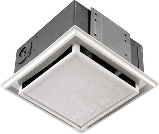 White Plastic and Metal Ceiling Mounted Exhaust Fan