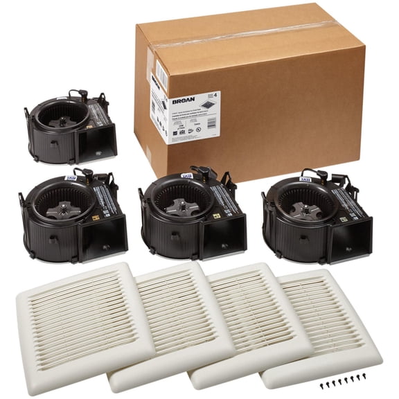 Broan Ae50f1 Flex 50 Cfm 0.5 Sone Bathroom Fan Finish Project Pack - White