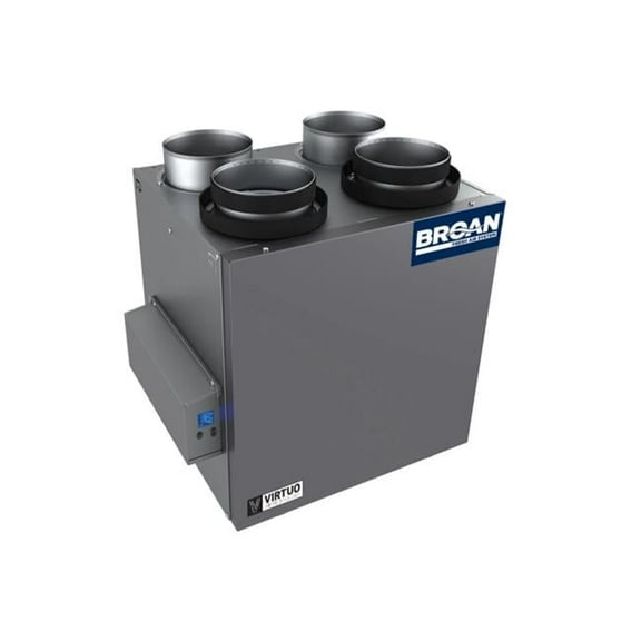 Broan B130E65RT AI Series 130 CFM Energy Recovery Ventilator - Top Ports
