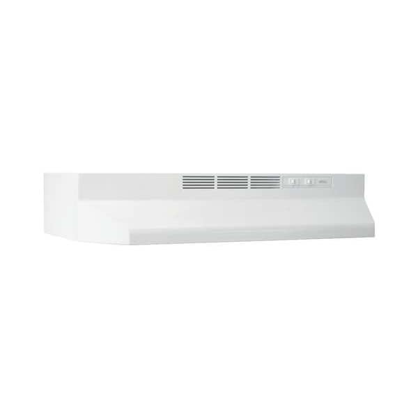 Broan 30" White Stainless Steel Under Cabinet Range Hood with Charcoal Filter