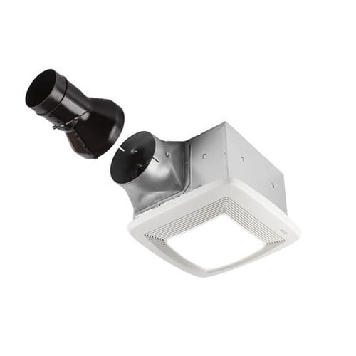 Broan RB80L 80 CFM .3 Sone Ceiling Mounted Bath Fan with Fluorescent Lighting an