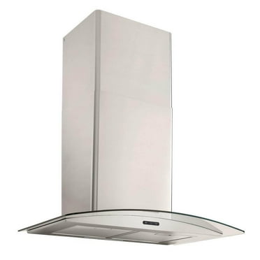Broan EW4636SS 36 inch Convertible Curved Glass Wall-Mount Chimney Range Hood
