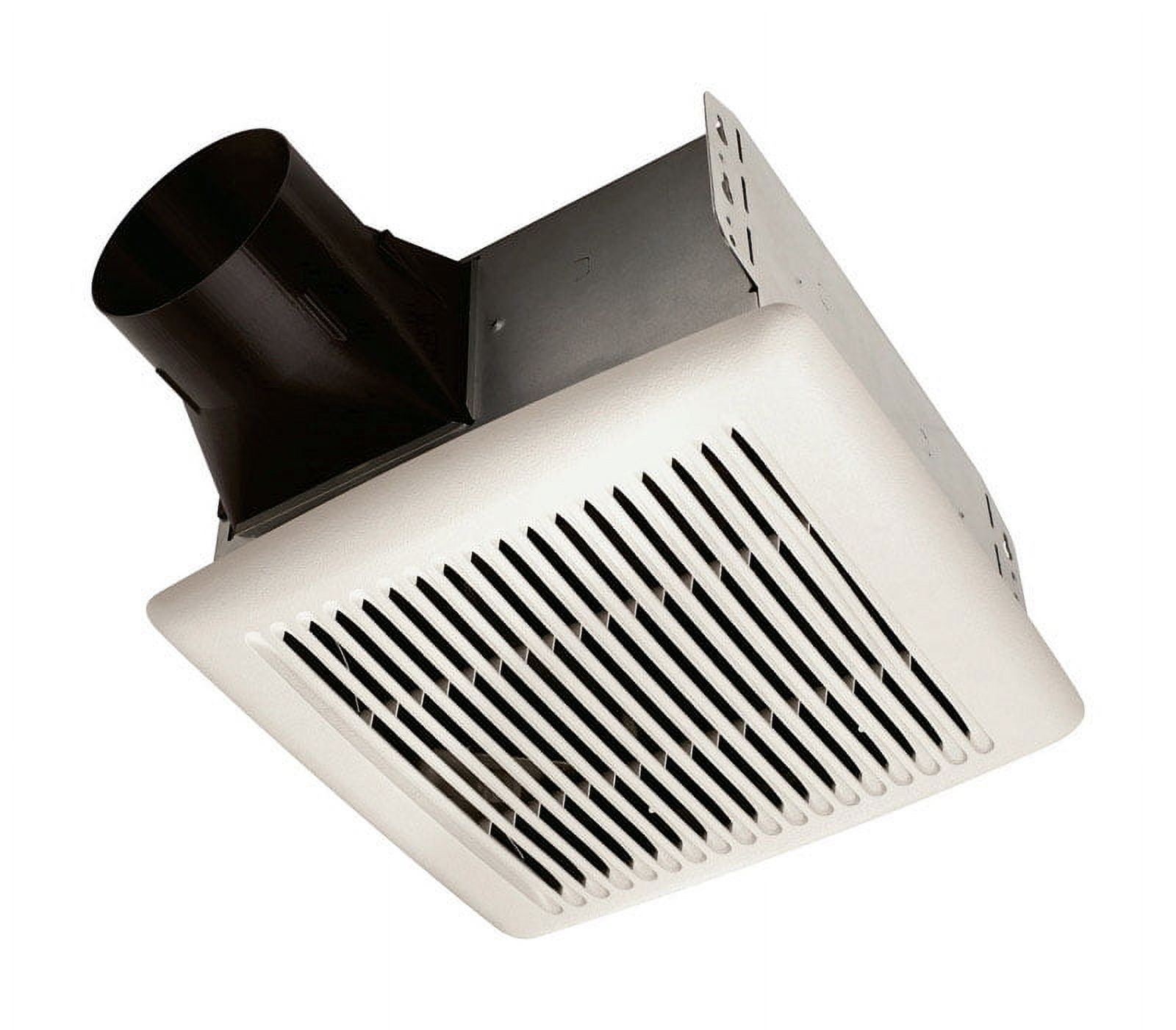 White Steel Bathroom Ventilation Fan with Polymeric Grille