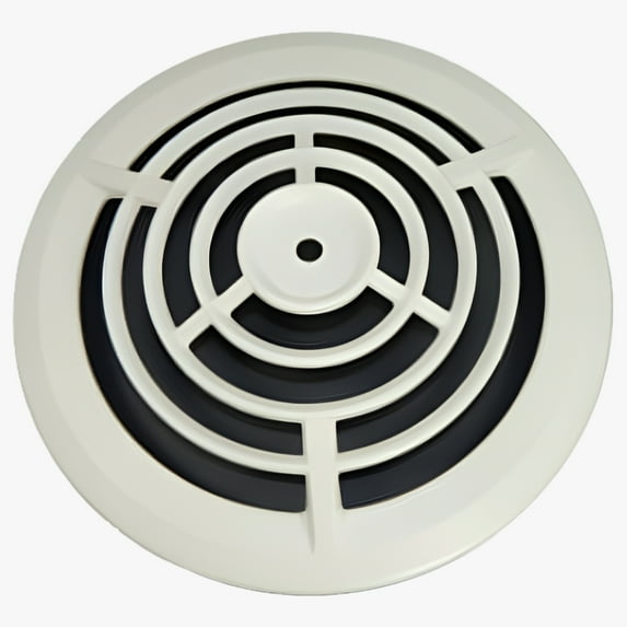 Broan-NuTone 11" White Heating & Cooling Round Grille for Floor