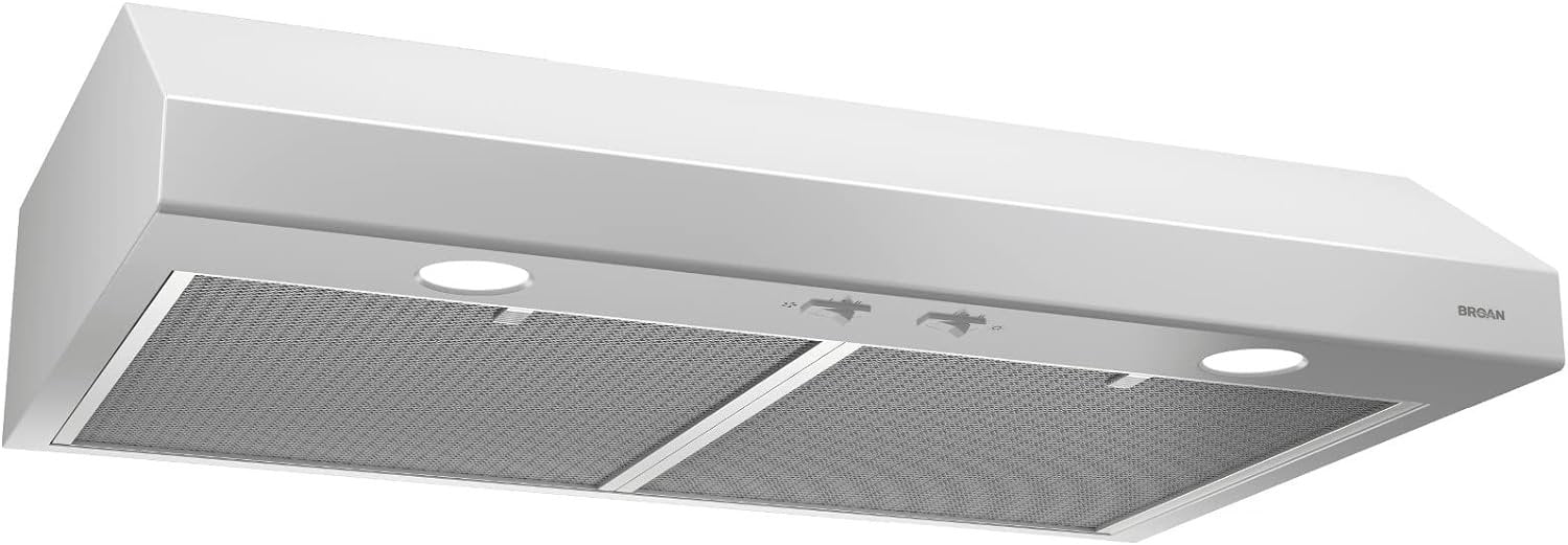 Broan 30-Inch White Convertible Under-Cabinet Range Hood