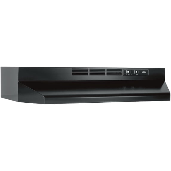 Broan-NuTone Under-Cabinet Range Hood 413023 - Ductless, Lighted - 30 Inch, Black