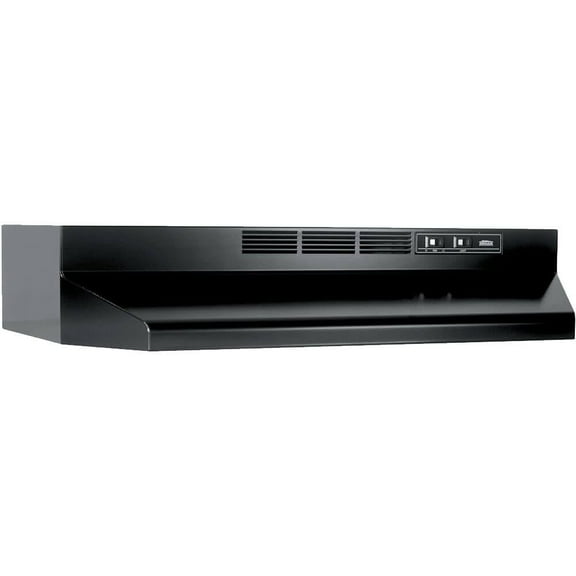 Broan-NuTone 413023 Ductless Range Hood Insert with Light, Exhaust Fan for Under Cabinet, 30-Inch, Black CA2