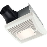 Broan-NuTone A110L Ventilation Fan with Light and Roomside Installation, 110 CFM, 1.3 Sones, White