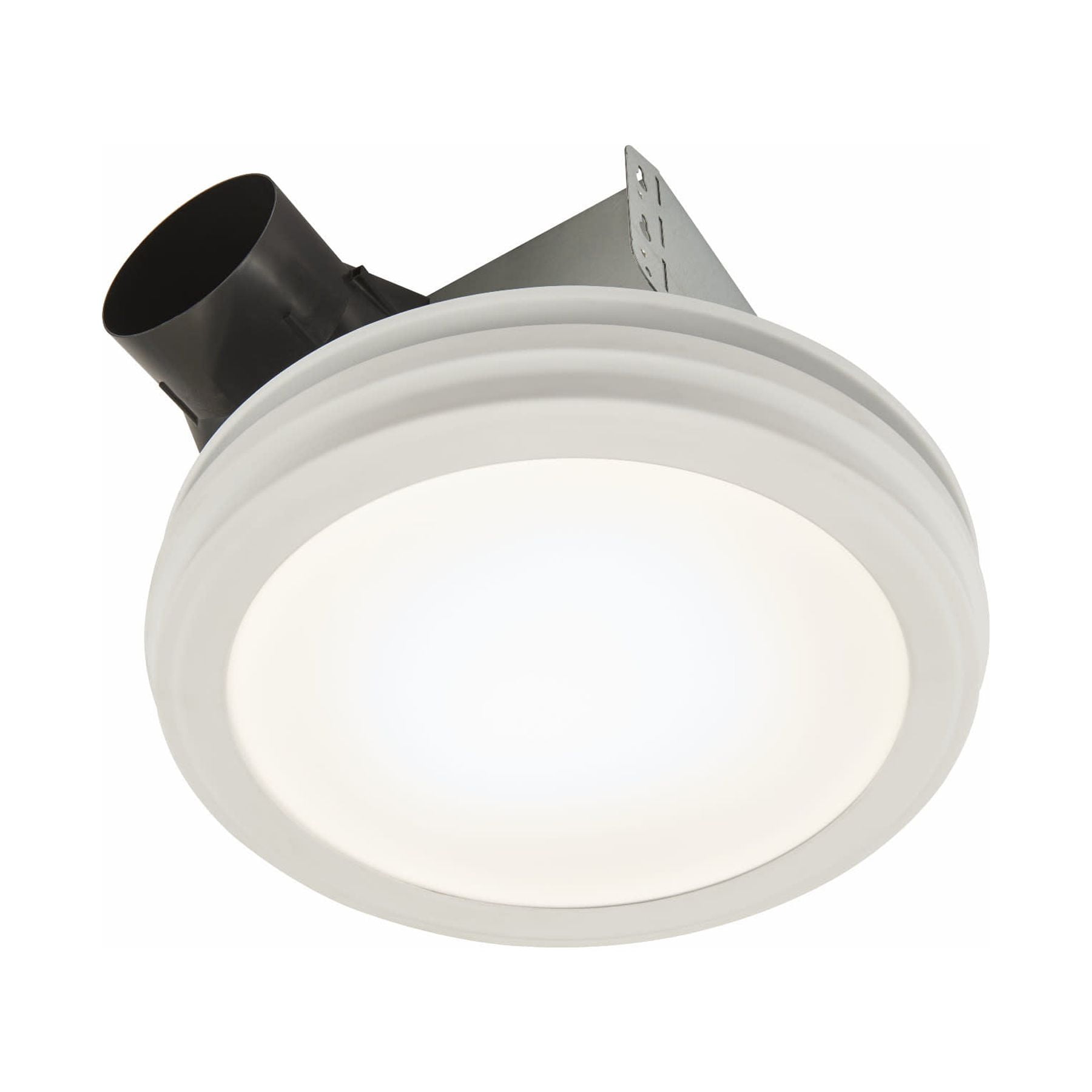White Polycarbonate LED Bathroom Exhaust Fan with Humidity Sensor