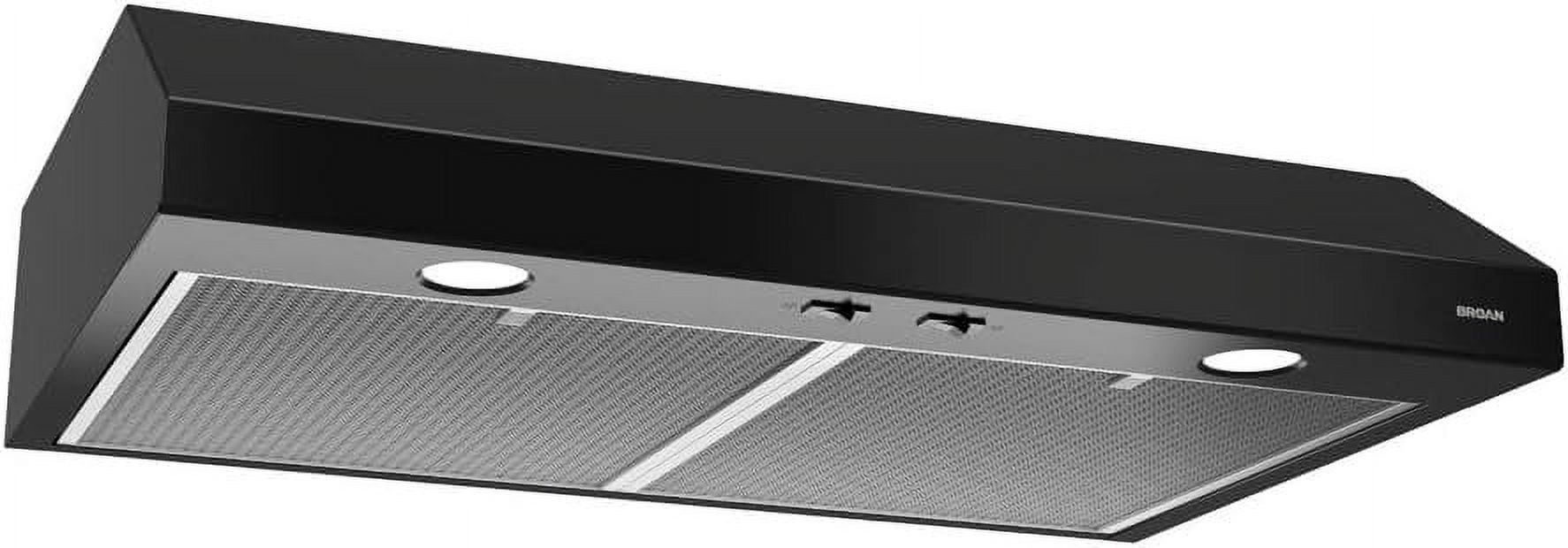 Broan 30-Inch Black Stainless Steel Convertible Under Cabinet Range Hood