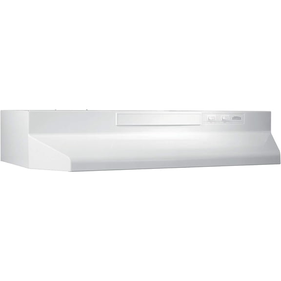 Broan-NuTone F403611 Two Four White 36-inch Under-Cabinet 4-Way Range Hood, with 2-Speed Exhaust Fan and Light