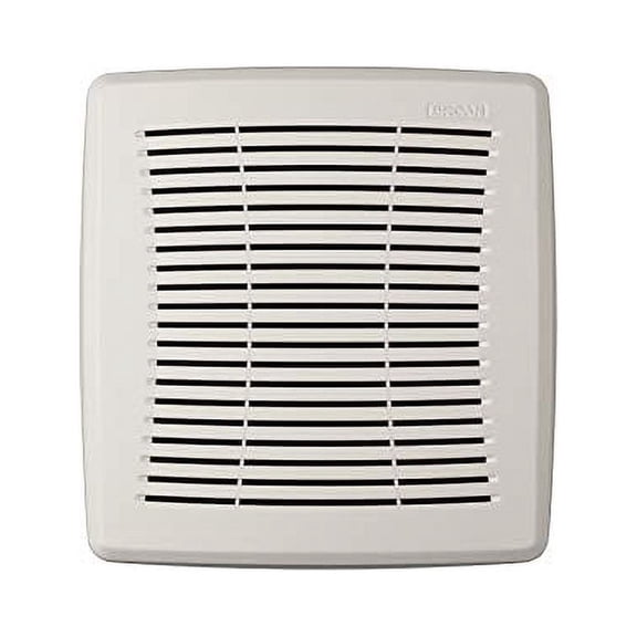 Broan-NuTone FGR101S Economy Replacement Square Ceiling Bathroom Ventilation and Exhaust Fans, Easy DIY Installation, White Grille Cover