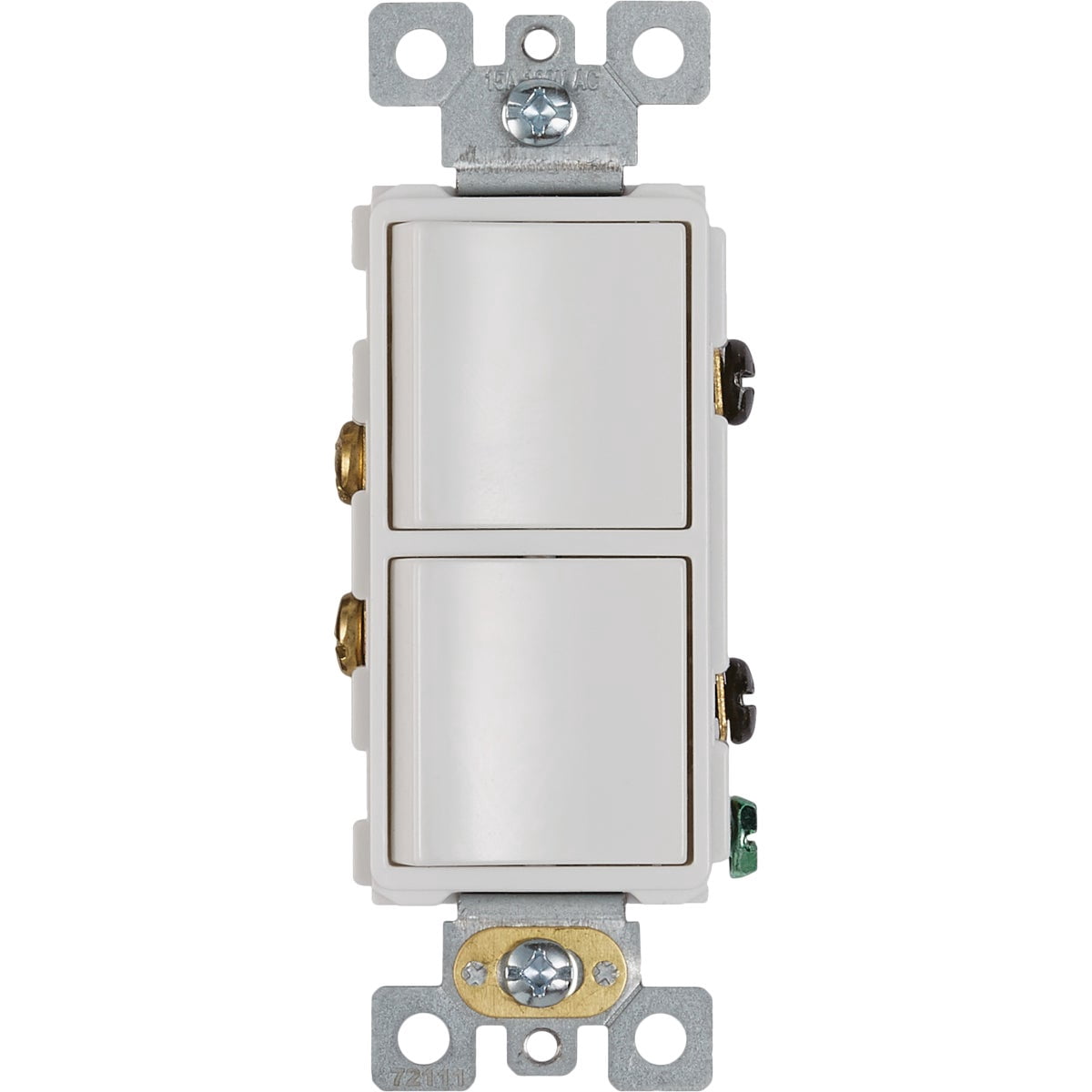 Broan-NuTone P2RW Two-Rocker Wall Control Switch for Bathroom Exhaust Fan, White