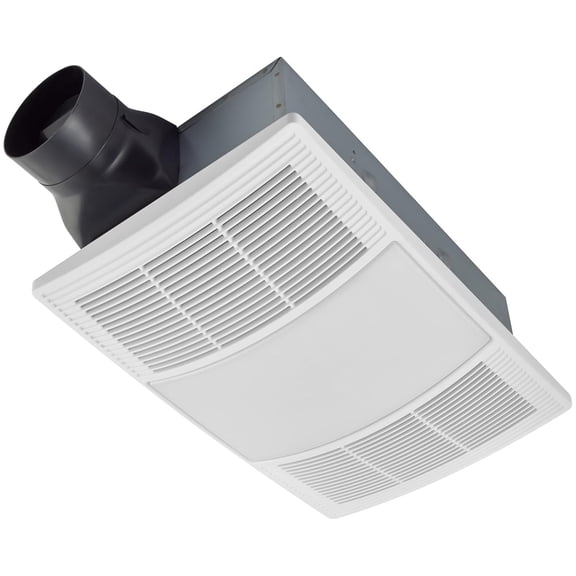 Broan-NuTone BHFLED110 PowerHeat Bathroom Fan with LED Light and 1500-Watt Heater, White