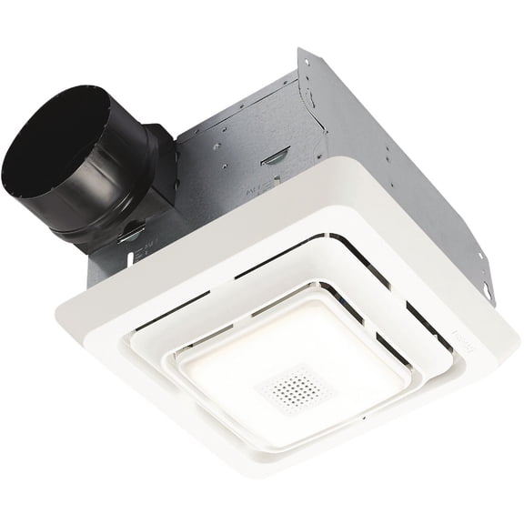 Broan-NuTone Roomside Series Bluetooth Speaker Bathroom Exhaust Fan with LED Light, 70 CFM 2 Sones, ENERGY STAR