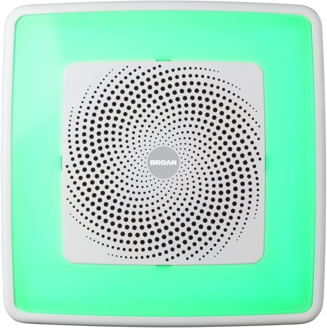Broan-NuTone SPK110RGBL ChromaComfort Bathroom Exhaust Fan with Sensonic Bluetooth Speaker and LED Light, White - image 1 of 6