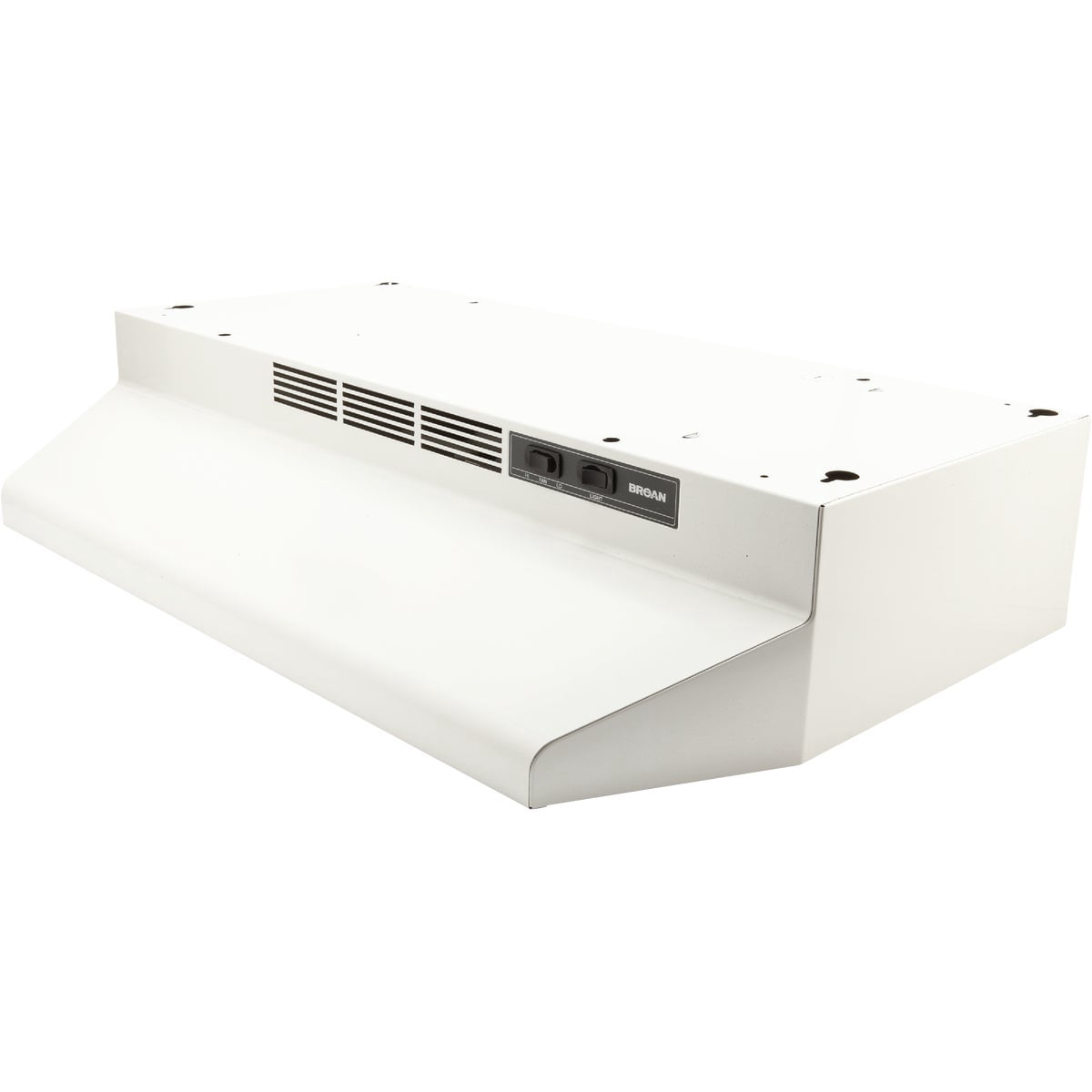 Broan-NuTone, White Broan 413001 ADA Capable Non-Ducted Under-Cabinet Range Hood, 30-Inch — ADA-Compliant Wall-Mount, Concealed-Screw Install