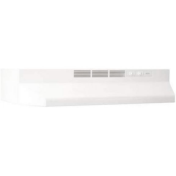 Broan-NuTone, White Broan 413001 ADA Capable Non-Ducted Under-Cabinet Range Hood, 30-Inch