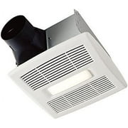 Broan-Nutone AE80BL InVent Series Single-Speed Fan with LED Light, Ceiling Room-Side Installation Bathroom Exhaust Fan, ENERGY STAR Certified, 1.5 Sones, White , 80 CFM 1.5 Sones
