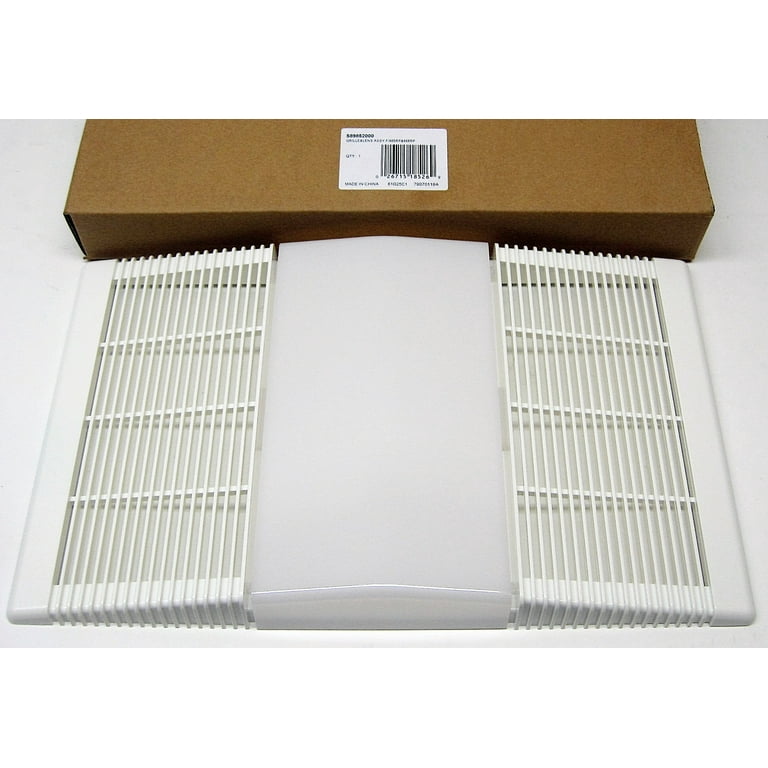 Broan Nutone Grill and Lens S89852000, OEM Replacement, Fits