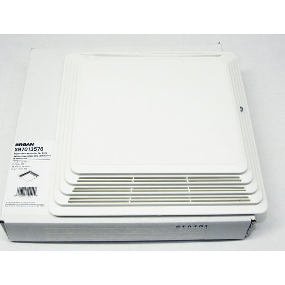 Broan Nutone S97013576 Bathroom Fan Grille Cover Plastic White