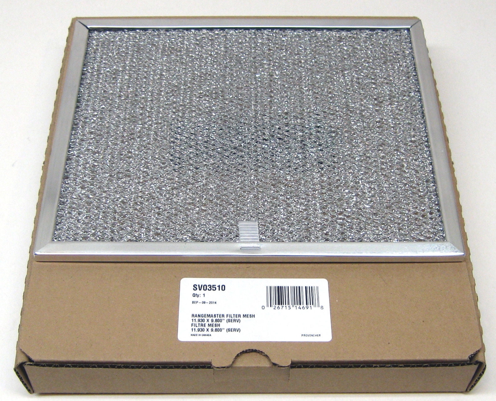 Broan Nutone SV03510 Aluminum Vent Hood Filter Rangemaster 11-7/8 x 9-7/8 x 3/8