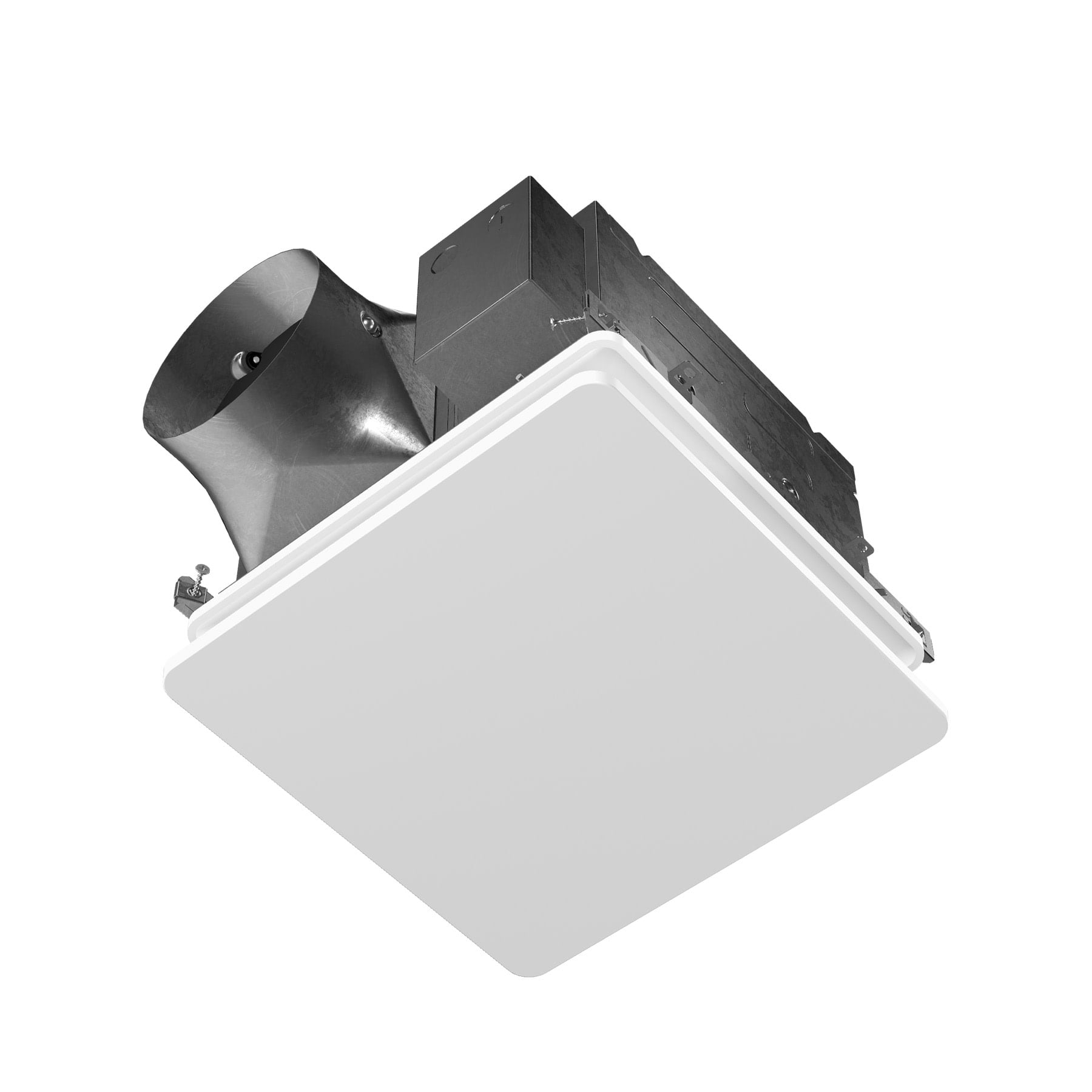 White Steel Ceiling Mount Energy Star Bathroom Exhaust Fan