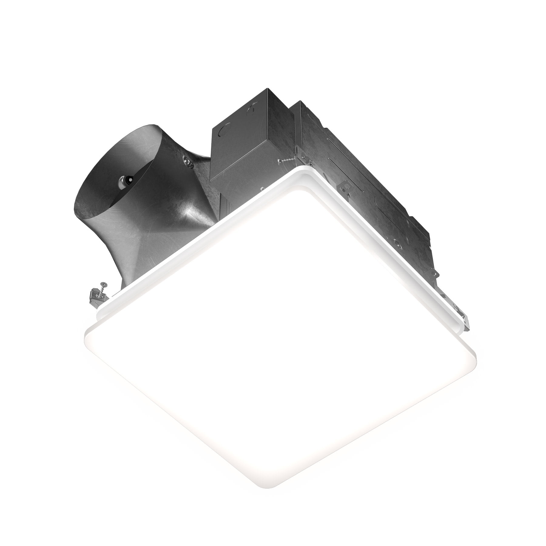 White LED Ceiling Mount Bathroom Exhaust Fan with Light