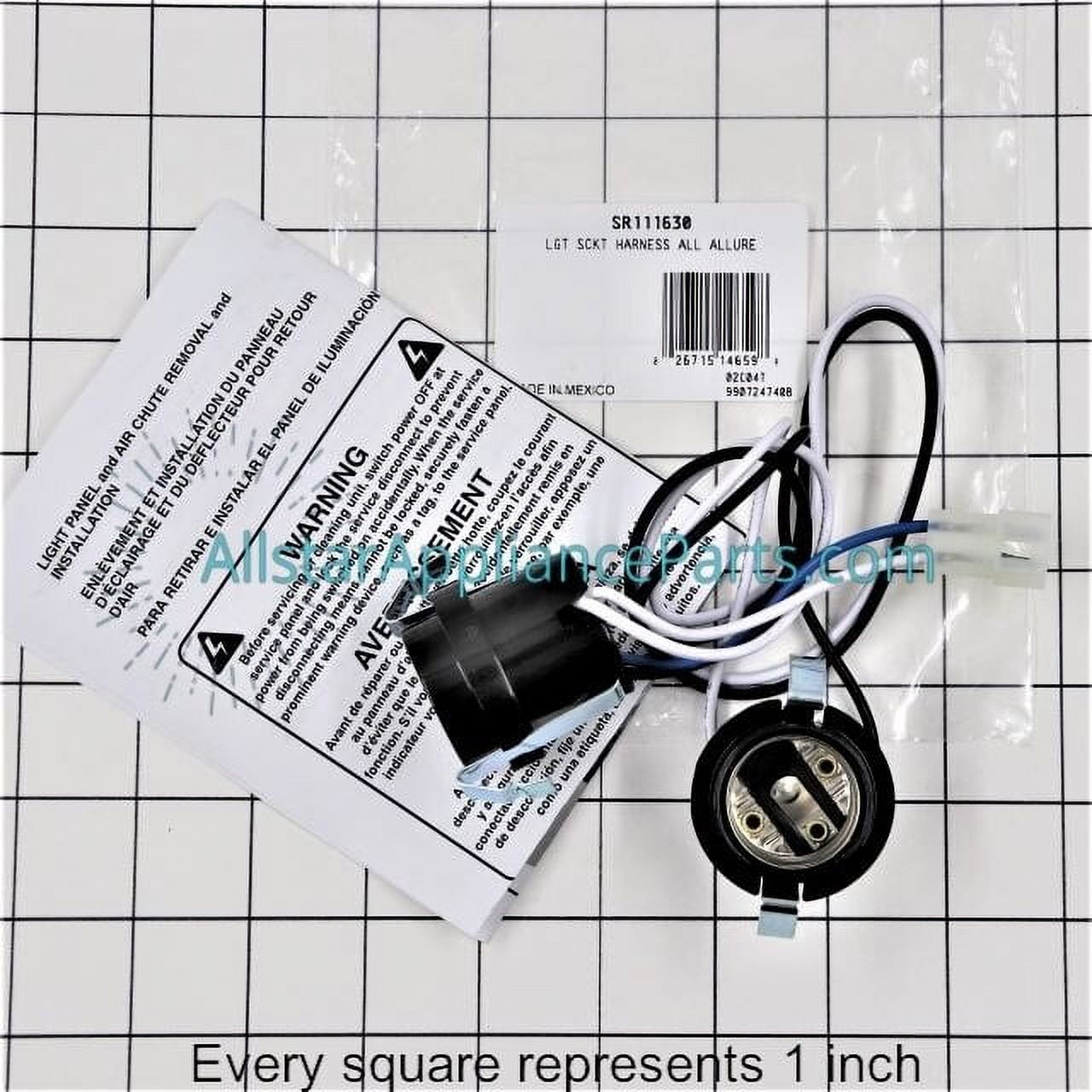 Broan Range Vent Hood Lamp Socket Assembly SR111630