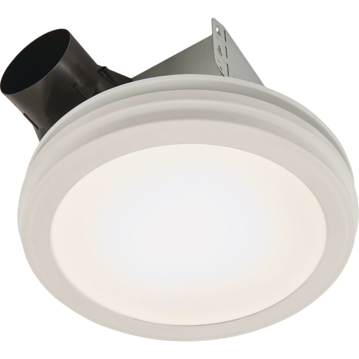 White Round LED Bathroom Exhaust Fan with Energy Star Certification