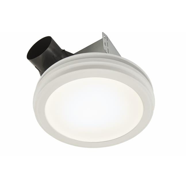 White Round LED Bathroom Exhaust Fan with Energy Star Certification