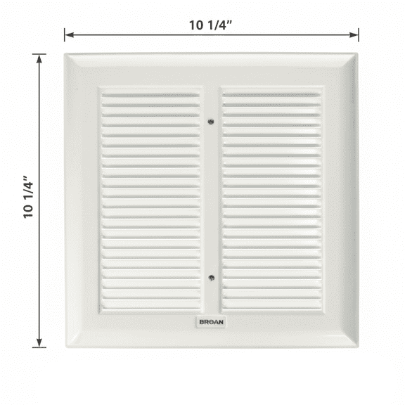 Broan S97011308 Spring Mounted Bathroom Fan Cover/Grille Assembly, White CA2
